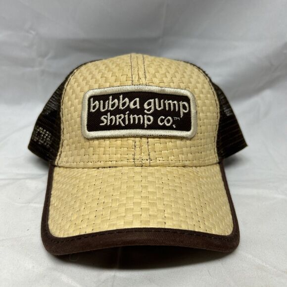 Bubba Gump Shrimp Co. Brown Straw Trucker Snapback - Picture 1 of 6